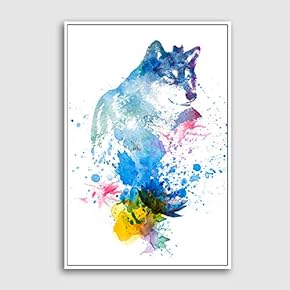 Framed Canvas Home Artwork Decoration Watercolor Canvas Wall Art for Living Room, Bedroom - 16x24 inches