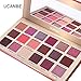 UCANBE Pro 18 Shimmer & Matte Pigmented Eyeshadow Palette - Pink Peachy Red Brown Metallic Glitter Eye Shadow Makeup Pallet