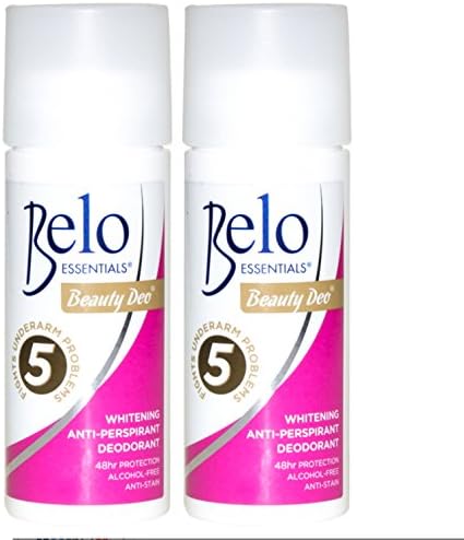 2 BELO ESSENTIALS Anti-Perspirant Whitening Deodorant 2 x 40ml (Large Size)