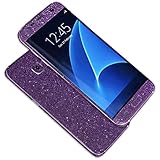 Samsung Galaxy S7 Case,AutumnFall® Luxury Bling Glitter Hard Back Film Case Cover for Samsung Galaxy S7 (Purple)