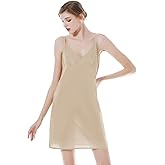 BEAUTELICATE Women 100% Dress Slip Cotton Slip Under Dress Above Knee Full Slip Adjustable Straps Nightgown