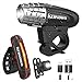 KERNOWO Bike Light, USB Rechargeable Bike Light Set- Premium Bicycle Front Light & LED Bicycle Tail Light Set - Waterproof Bicycle Light Accessories Set for Road & Mountain Cycling