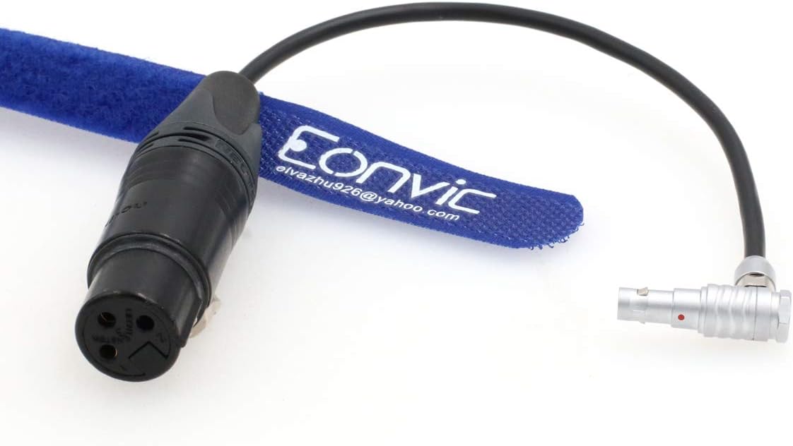Eonvic 3-Pin XLR Female to Right-Angle 00B 5-Pin Male Audio Cable for Alexa Mini Camera, Right Angle - Image 3
