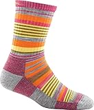 Darn Tough Vermont Women's Sierra Stripe Micro Light Cushion Socks, Light Gray, M