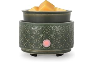 kobodon Ceramic Wax Melt Warmer - 3-in-1Electric Wax Warmer-Fragrance Candle Burner for Scented Wax Tarts and Essential Oils - Wax Melts as Gifts for Moms Grandma Women Girls（Green）…