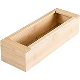 Lipper International Bamboo Storage Bag Organizer Holder and Dispenser for Kitchen Drawer or Countertop, Gallon Size