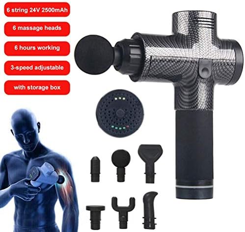 Muscle Massage Gun 3 Speeds with 6 Massage Heads, Professional Personal Massage Device for Body Pain Relief