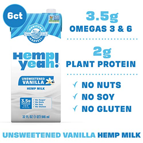 Manitoba Harvest Hemp Yeah! Hemp Milk, Vanilla, Unsweetened Vanilla