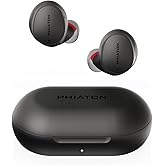 Phiaton Bonobuds Lite True Wireless Earbuds with Clear Voice by Intelligo and Ambient Mode | Bluetooth Earphones with 11 Hour Playtime, Space Black