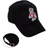 Desert Cactus NC State North Carolina State University University Baseball Hat NCSU Wolfpack Brimmed Embroidered Hats Cap Adjustable Cloth Strap Adult (Style H1) Black