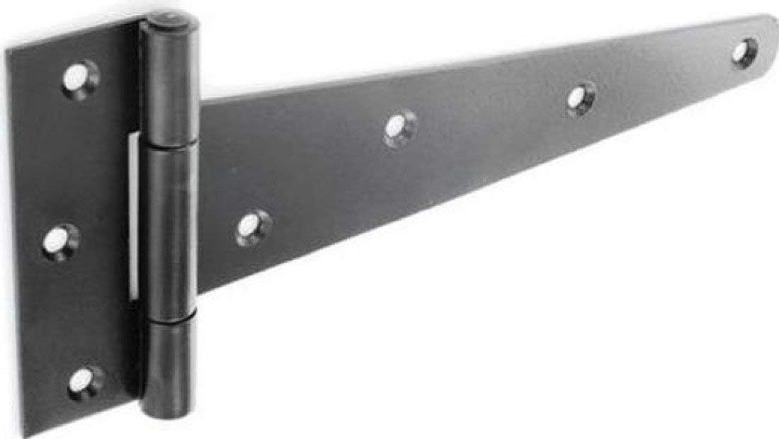 3 x Tee Hinges Pair Gate Shed Hinges Heavy Duty Black Or Zinc Plated