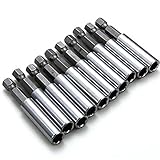 Rocaris 10 Pack Magnetic Extension Socket Drill Bit Holder 1/4" Hex Power Tools