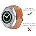 For Samsung Gear S2 Watch Band,TOROTOP Genuine Leather Replacement Band with Stainless Steel Connector for Samsung Gear S2 Sport Smart Watch Band SM-R720/R730(NOT FIT SM-R732)-Fits 6.3