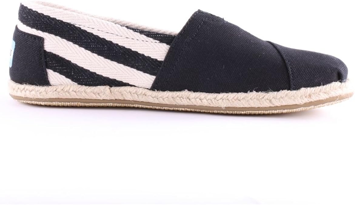 classic alpargata contrast stripe espadrille flats