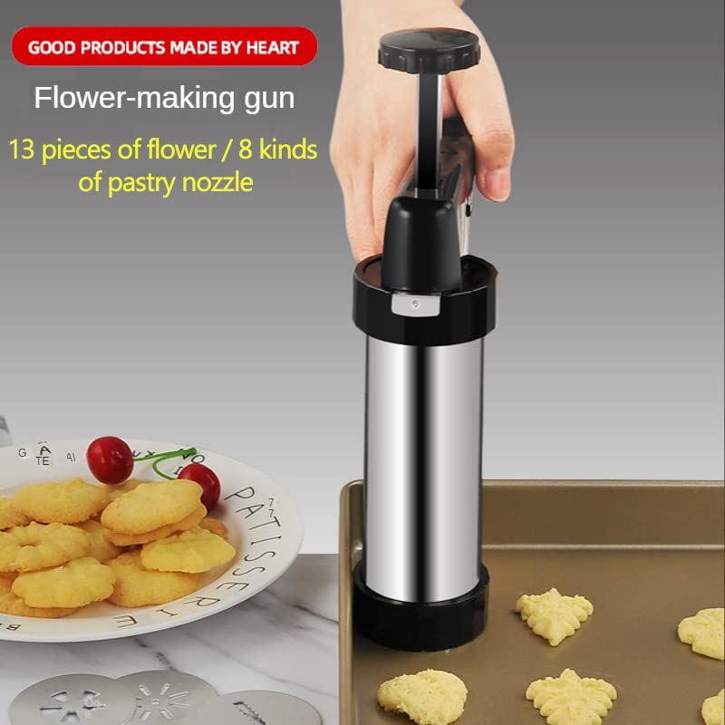 LULUDADA Spritz Mirro Cookie Stamps For Baking Icing Machine Churro