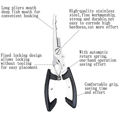 SUNNYGO Angelzange und Angelschnur Schnellknoten Multifunktions-Werkzeug 4-in-1 Fliegenschnurschneider mit Zinger… – Bild 4