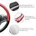 FINEX Supreme Steering Wheel Cover Black and Red Label for Universal Auto Car Accessories