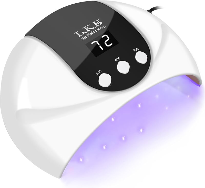 LKE 54W UV LED Gel Nail Lamp Curing Dryer Auto Sensor LCD USB for Home Salon