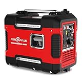 Rockpals 2000-Watt Super Quiet Inverter Generator, 9 Hours Time Portable Camping Gas Power Generator, CARB Compliant With Eco-Mode, Parallel Ready, Dual 120V AC Outlet, 2 USB Ports, 12V DC Output