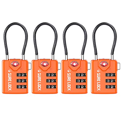 Sure Lock System Indicator SURE LOCK TSA Compatible Travel Luggage Locks, Inspection Indicator ...