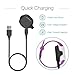 [Large Size 2.5CM Screen] TUSITA Charger Compatible with Garmin Forerunner 10 15 - USB Charging Cable 100cm - Smartwatch Accessories