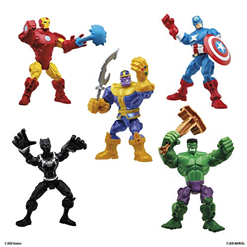 Hasbro Marvel Super Hero Mashers Deluxe Battle Sammelpack, 40 Steckteile und 5 Accessoires, um 5 Figuren zu erschaffen… – Bild 5