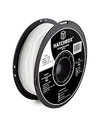Carrete de filamento para impresora 3D HATCHBOX 3D TPU 1KG1.75 WHT, precisión dimensional +   0.05 mm, bobina de 1 kg, 1.75 mm, Shore 95A, negro