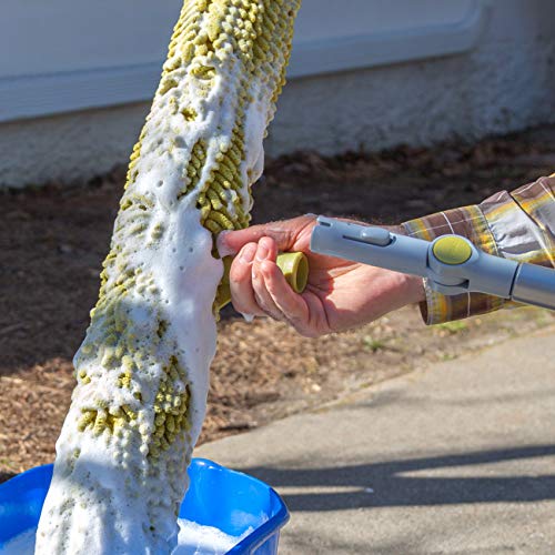 DocaPole 24” Window Scrubber for Large Windows Chenille Microfiber Washer for Cleansing Glass