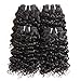 Urbeauty Hair Brazilian Kinky Curly Hair 4 Bundles Jerry Curly Wave Hair 50g/bundles 100% Unprocessed Brazilian Curly Hair Virgin Human Hair Extensions (8 8 8 8 Jerry Curly)