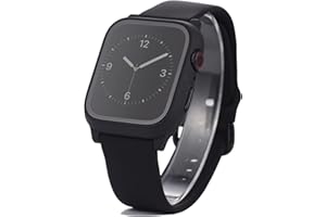 LASLLAVES 3 in 1 for Apple Watch Band with Case,Silicone Silky Wrist Strap with PC Hard Cover Built-in Tempered Glass Screen Protector for iWatch SE Series 4 5 6 7 8 9