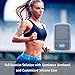 AGPTEK 16GB Clip MP3 Player with Bluetooth 4.0, Wearable Portable Music Player with Sweatproof Silicone Case and Sport Armband Expandable Up to 128GB, Blue, G15