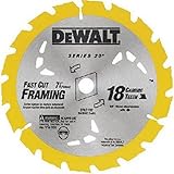 DEWALT Circular Saw Blade, 7 1/4 Inch, 18