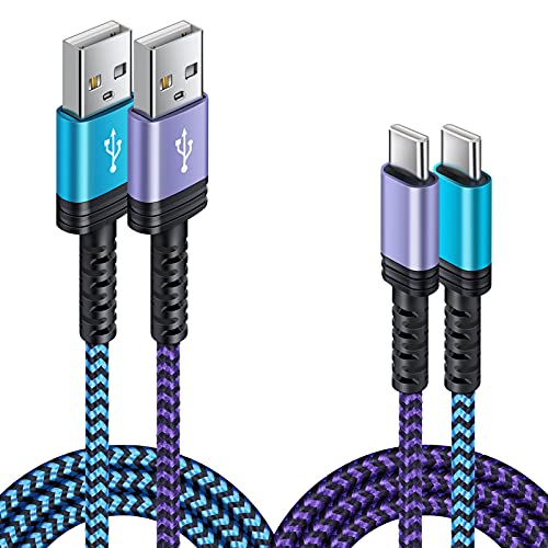 USB C Charger Cable Fast Charging C Type Power Cord 6FT 2Pack Android Charging Cable for Samsung Galaxy S21 Plus/S21Ultra, S20 FE/S20 Plus/S20 Ultra 5G,Note 21/20 Ultra,A11 A01 Google Pixel 5 4A 3A XL