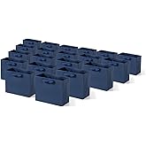 Sdootjewelry Blue Navy Gift Bag with Handles 8.7×3.9×7.1'' Kraft Paper Bags 20 Pack Heavy Duty Shopping Bags Matte Paper Party/ Shopping/ Merchandise Bags