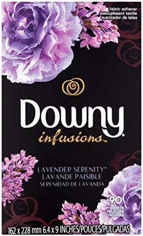 Downy Infusions Lavender Serenity Fabric Softener Dryer Sheets, 90 sheets