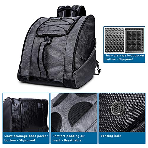SoarOwl Boot Bag - Ski Boots and Snowboard Boots Bag, Excellent for Travel with Waterproof Exterior & Bottom - for Men, Women and Youth - Thumbnail 4