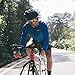 Spotti Men's Cycling Bike Jersey Long Sleeve with 3 Rear Pockets - Moisture Wicking, Breathable, Quick Dry Biking Shirt Blue