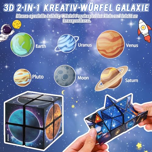 Toy from 7-11 Year-Old Boys: Gifts for 6-12 Year Olds, Boys/Girls, Infinity Cube, Magic Cube, Gift Ideas, Anti-Stress Cube, IQ Puzzle for Children, Adults