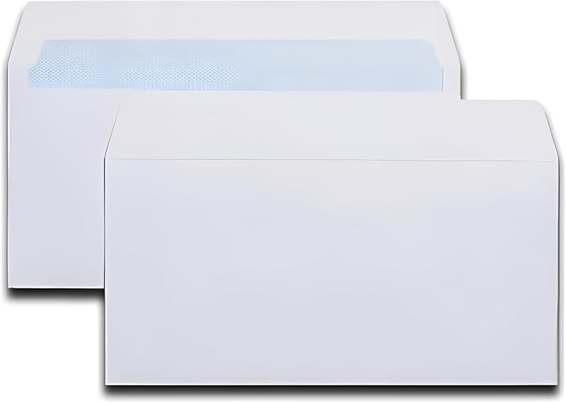 Indigo Classic Strong DL White Envelopes Peel & Seal 100GSM 110x220mm Pack 50