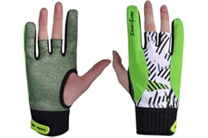 Milisten 1pair Professional Bowling Gloves Anti-Slip Breathable Silicone Sports Gloves for Flexible Design with Wrist for Enhanced Performance