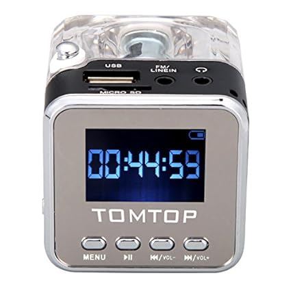 Andoer Mini-Digital-beweglicher Musik-MP3/4 Player TF USB Disk Lautsprecher FM Radio-Schwarz