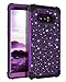 Casetego Compatible with Galaxy Note 8 Case,Glitter Sparkle Bling Three Layer Heavy Duty Hybrid Sturdy Shockproof Protective Cover Case for Samsung Galaxy Note 8,Shiny Purple