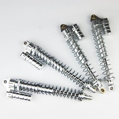Silver Alloy front rear PIGGYBACK shock fits HPI Baja 5b 5T KingMotor 8mm shaft