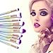 Mermaid Makeup Brush Set Kabuki Makeup Brushes Cosmetics Foundation Blending Brush Beauty Brushes Kit Premium Makeup Brush Concealer Cosmetic Tools - 11Pcs (Multi-color GradientA)