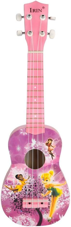 Amazon ウクレレ 21インチ ハワイギター キット 4ストリング ソリッドウッド製 初心者こども対応 かわいい 熊 エルフ 彩色絵 収納袋付き 2カラー ピンク パープル ウクレレ 楽器 音響機器
