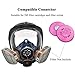 Organic Vapor Respirator full face gas mask with Double Activated Carbon Air Filter (Black)