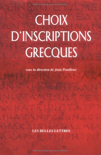 Choix d'inscriptions grecques