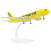 QIYUMOKE 1/300 A320 Spirit Diecast Metal Airplane Model with Stand | for Airbus A320 Model Plane Kits -18.5cm L for Aviation Enthusiasts Gift, Decoration or Ornament (Real Aircraft 1/200)