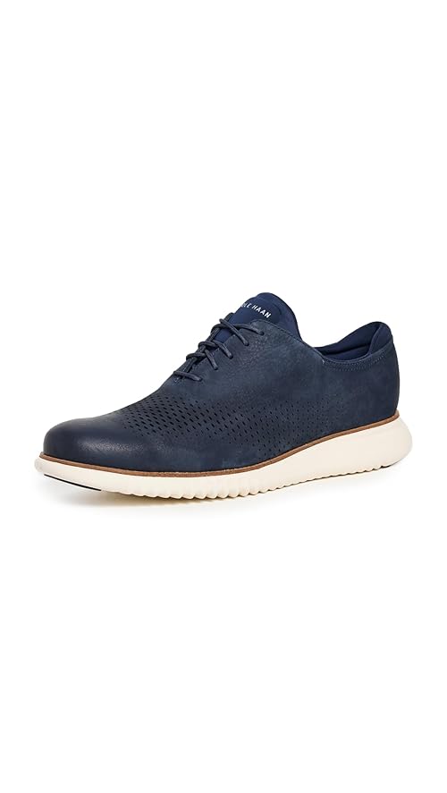Cole Haan Men's 2.Zerogrand LSR Wing Oxford, Navy BLZ/Ivry, 9.5 Wide