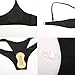 KOFUN FANGUO Womens Bikini Set Swimwear Brazilian Padded Top Swimsuit Solid Color Triangle Bottom Black Small